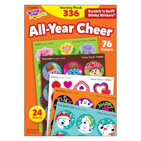 Trend Enterprises All Year Cheer Stinky Stickers Variety Pack, PK672 T83919